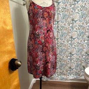 Women’s size small Kim Rogers pink multi above knee length summer dress.